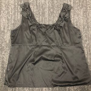 Dressy womens black 2X sleeveless blouse